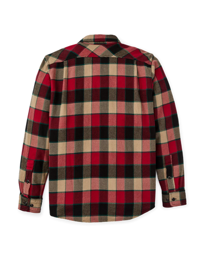 Vintage Flannel Work Shirt - Red Cream Plaid