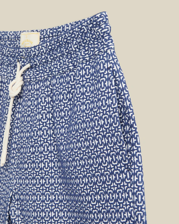 Abstract Tile Shorts - Blue