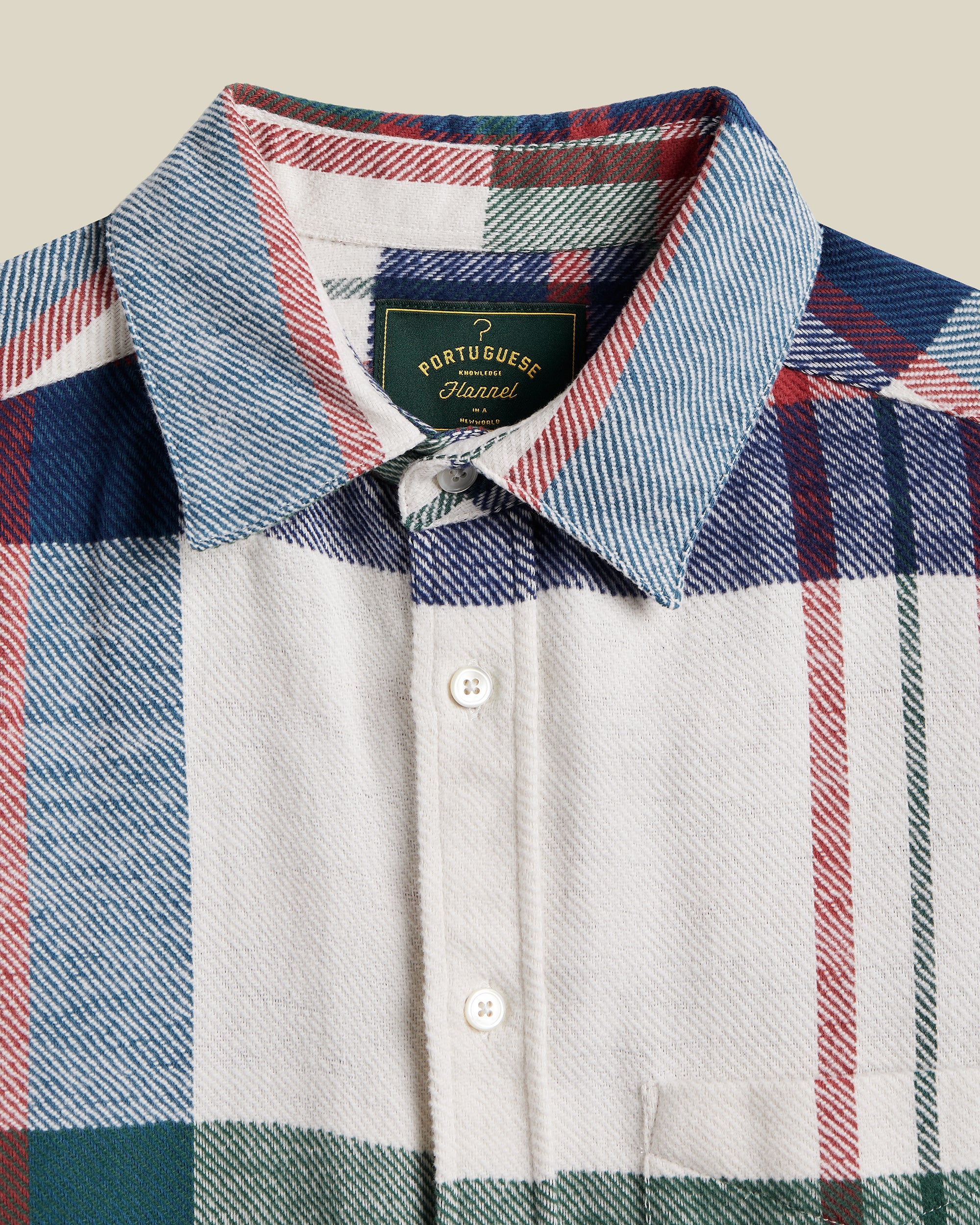 Alfena Flannel Shirt - Cream Hunter Navy