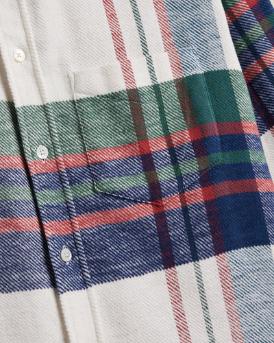 Alfena Flannel Shirt - Cream Hunter Navy