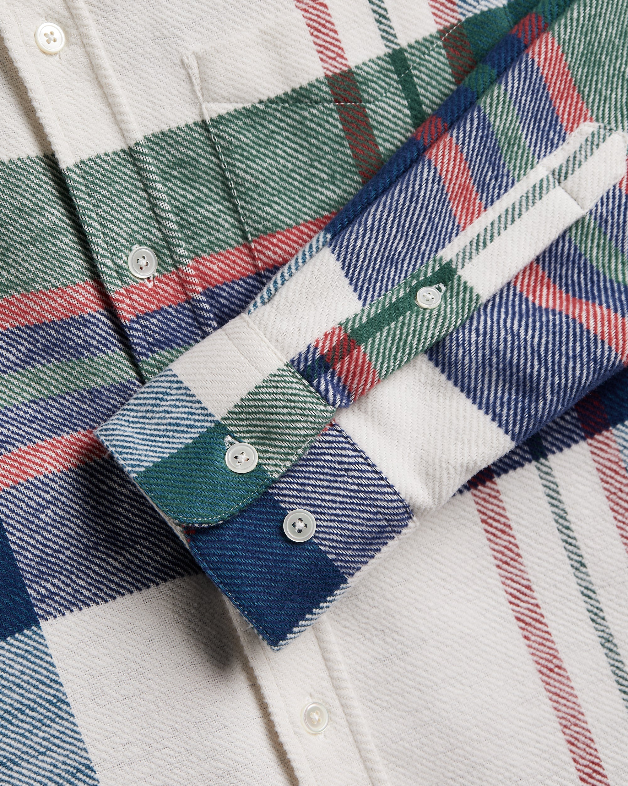 Alfena Flannel Shirt - Cream Hunter Navy