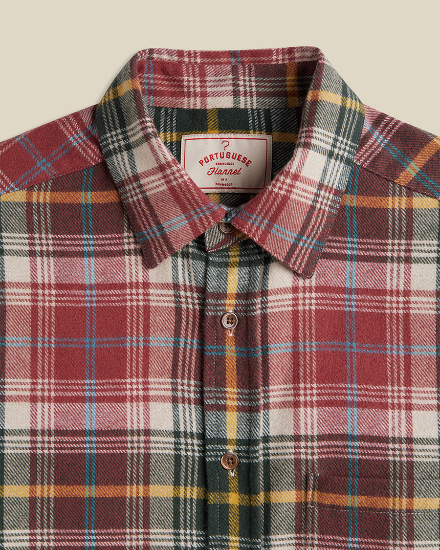 Alpi Flannel Shirt - Red & Pine