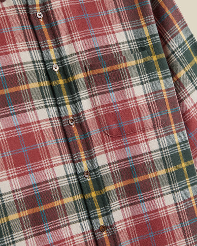 Alpi Flannel Shirt - Red & Pine