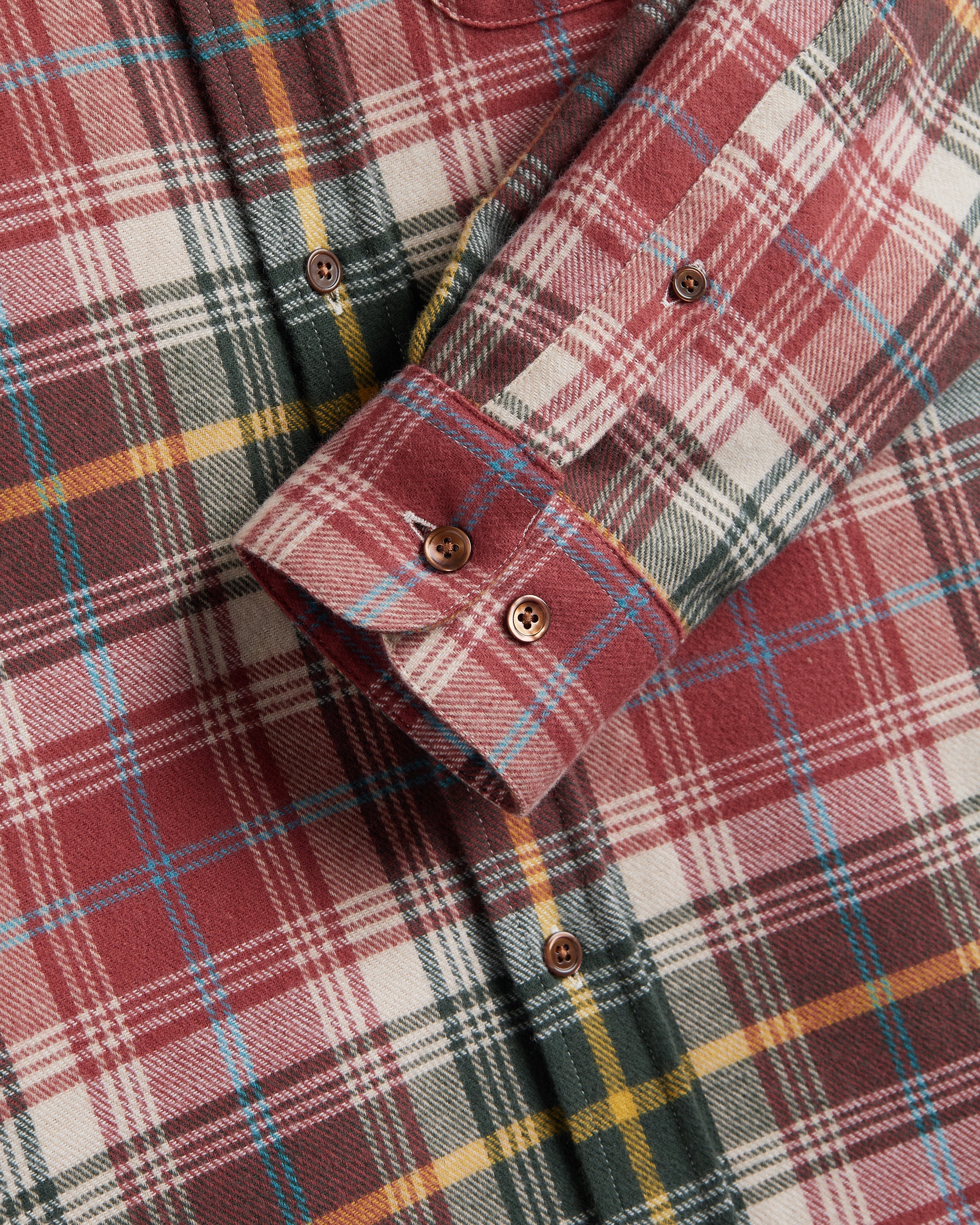 Alpi Flannel Shirt - Red & Pine