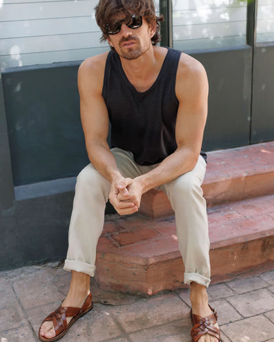 Knit Linen Tank Tee - Night