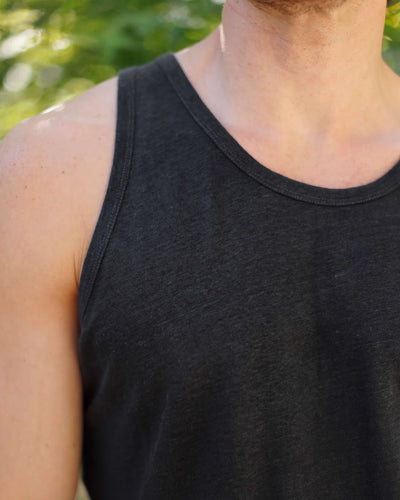 Knit Linen Tank Tee - Night