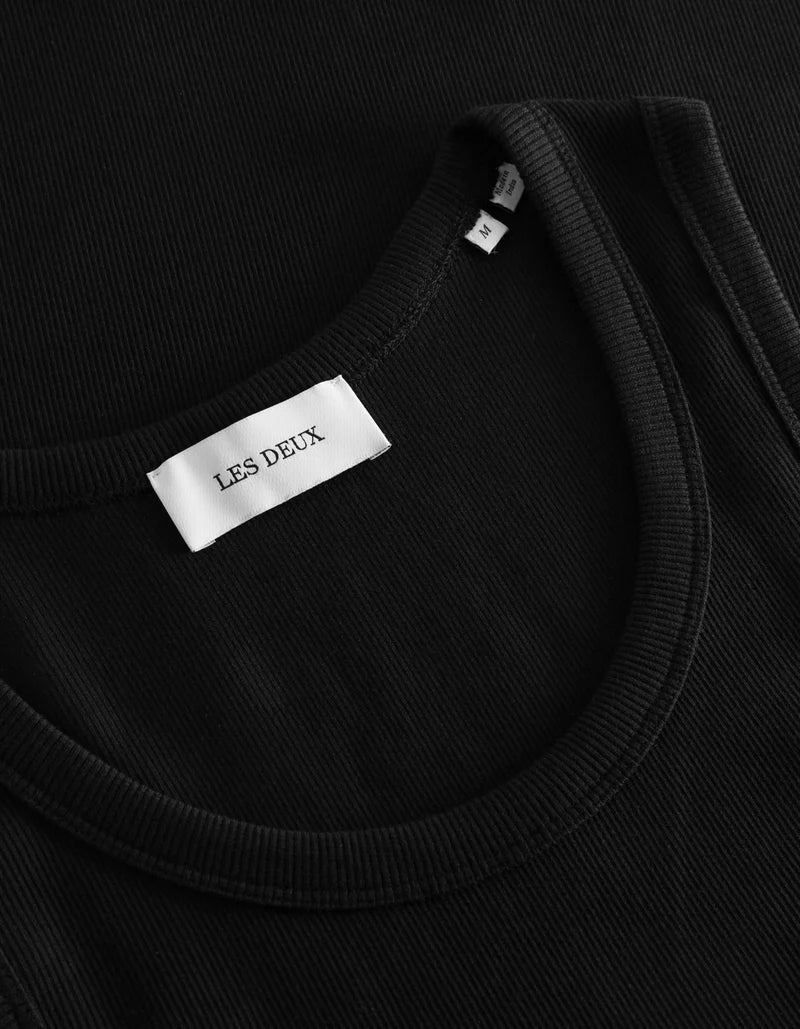 Arthur Ribbed Tank Top - Black