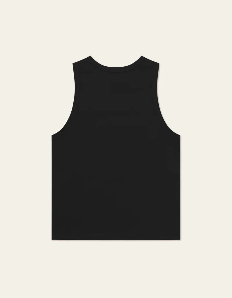 Arthur Ribbed Tank Top - Black