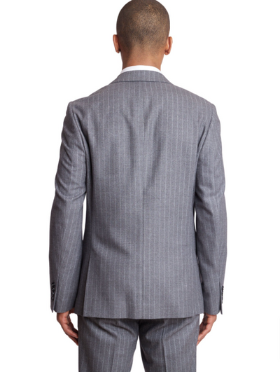 Ashton Peak Jacket - slim - Lt Grey Pinstripe Flannel