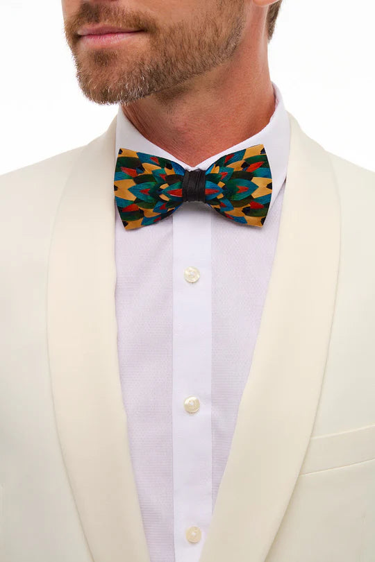 Nassau Bow Tie - Pheasant & Peacock Feathers