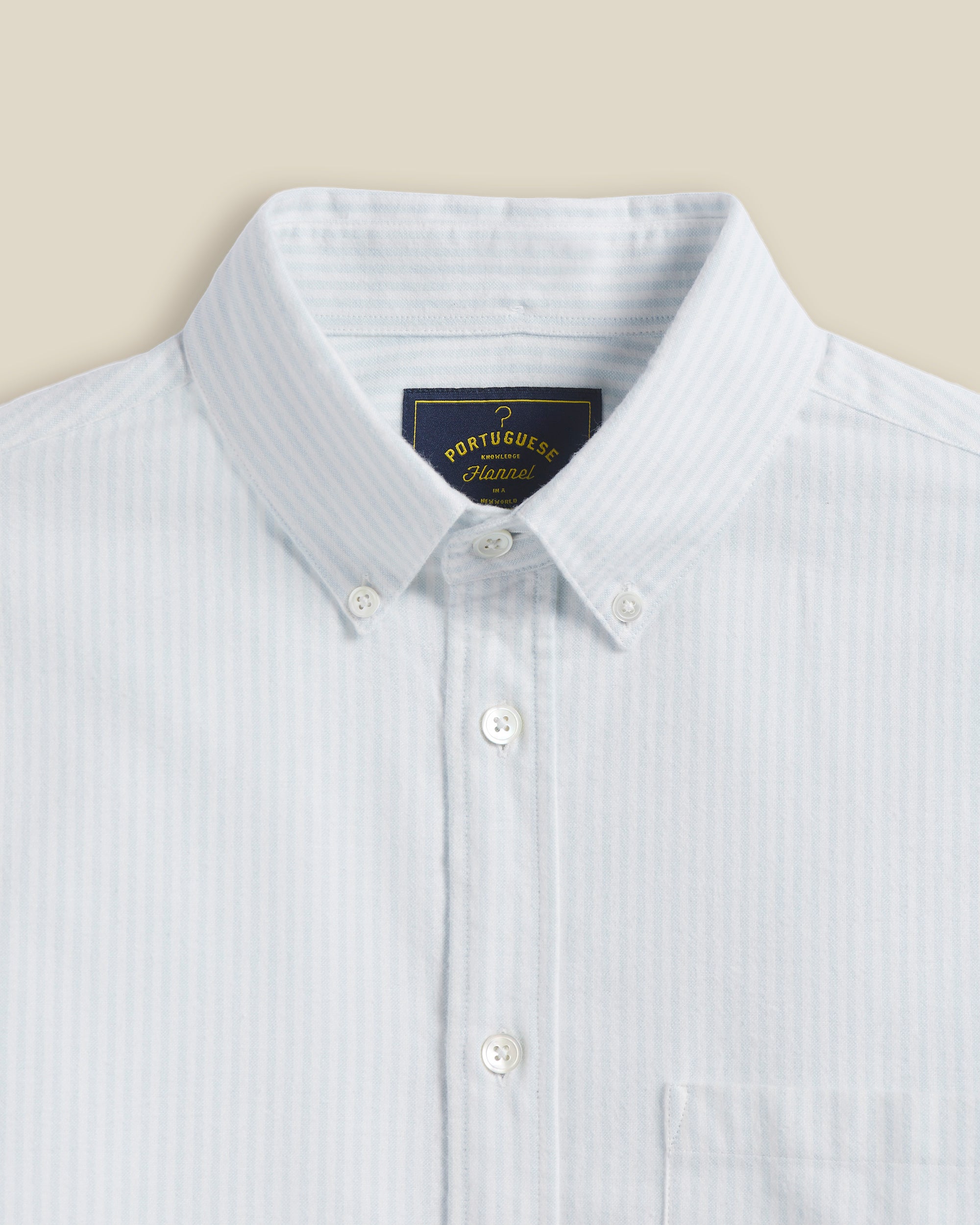 Brushed Oxford Stripe - Light Blue