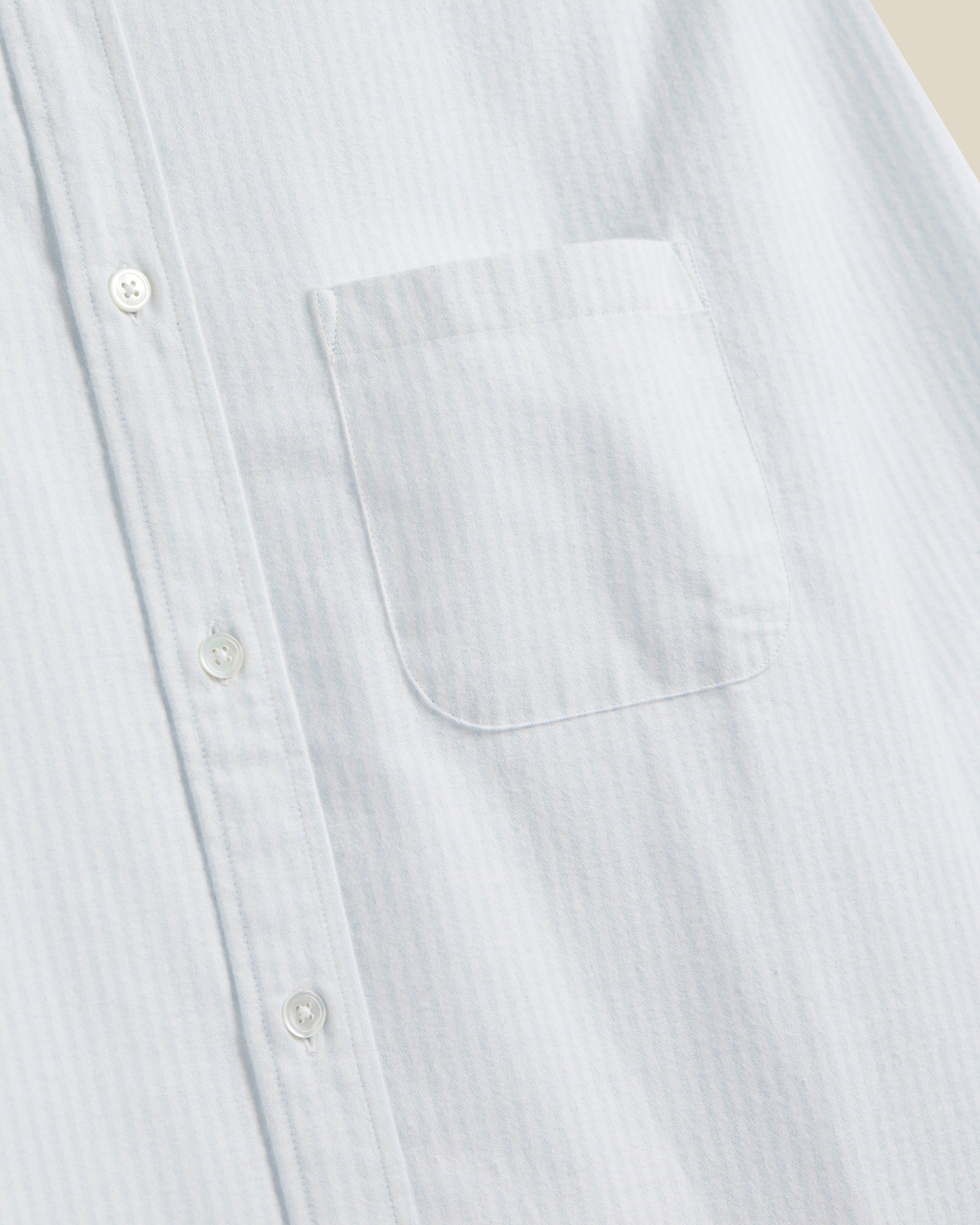 Brushed Oxford Stripe - Light Blue