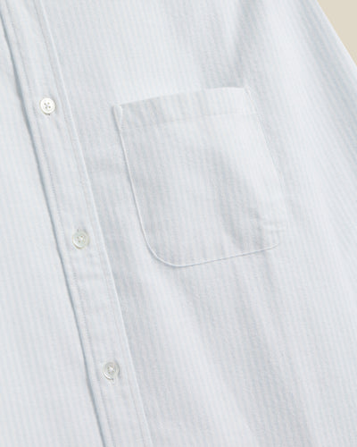 Brushed Oxford Stripe - Light Blue