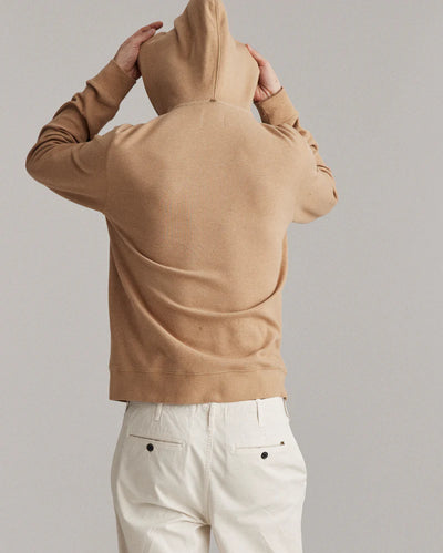 Rib Hoodie Pullover - Camel