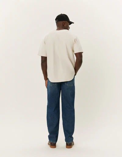 Barry Short Sleeve Baseball Jersey Shirt - Ivory