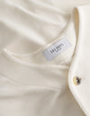 Barry Short Sleeve Baseball Jersey Shirt - Light Ivory