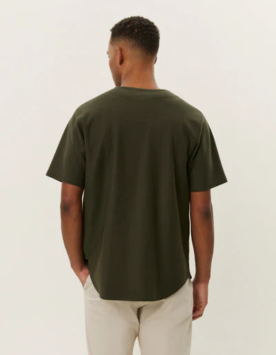 Barry Short Sleeve Baseball Jersey Shirt - Forest Green