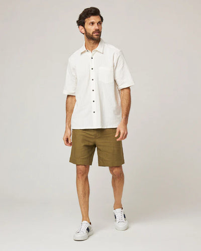 Beach Shirt - White Stripe