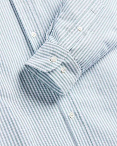 Belavista Striped Oxford - White w/ Green