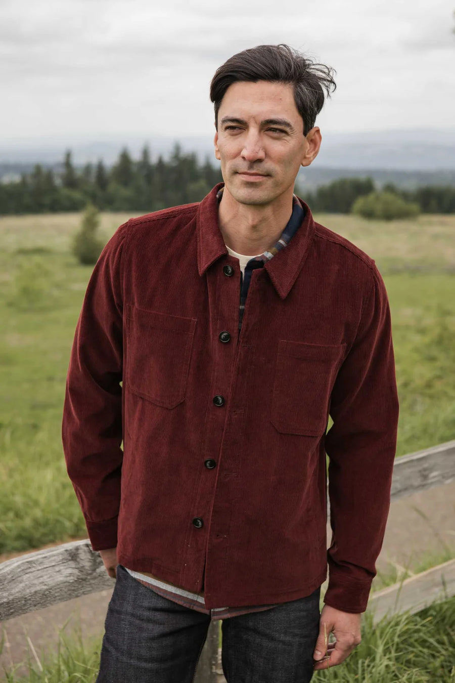 Banks Corduroy Shirt Jacket - Redwood