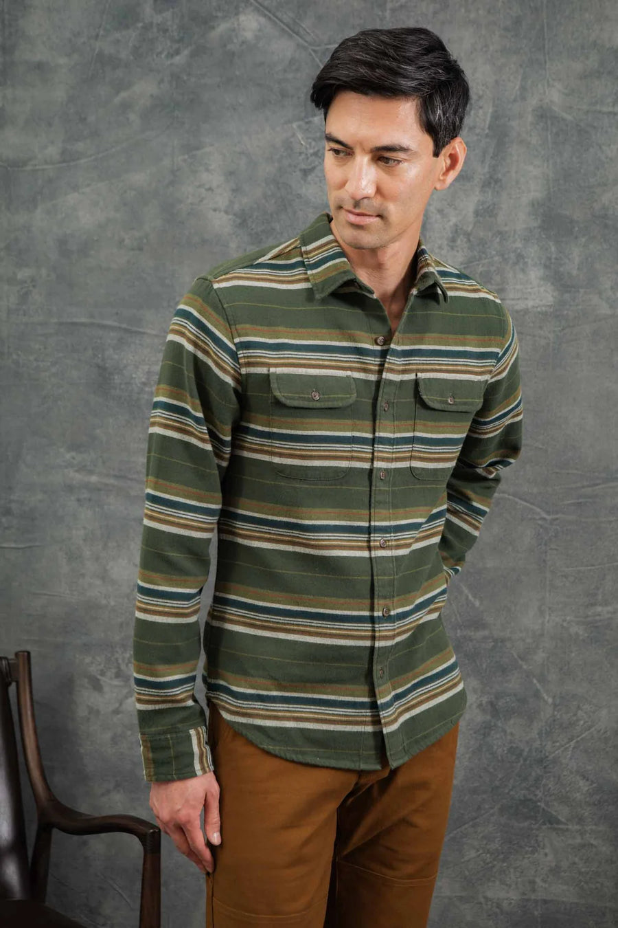Cole Slim Shirt - Wreath Stripe