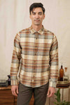 Larson Long Sleeve - Latte Plaid