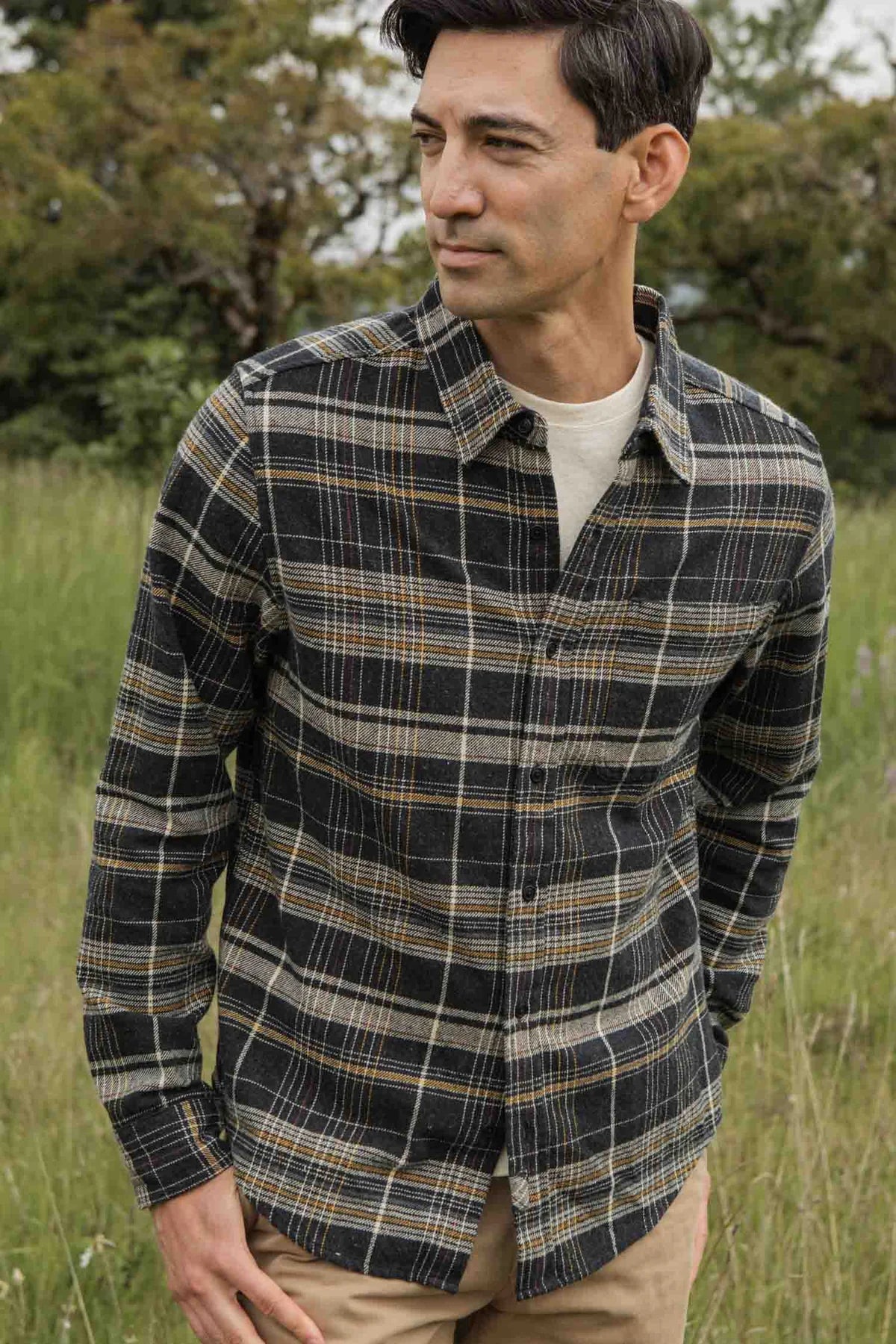 Larson Long Sleeve - Volcanic Plaid