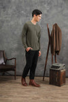 Recycled Waffle Henley - Forest