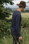 Recycled Waffle Henley - Sapphire