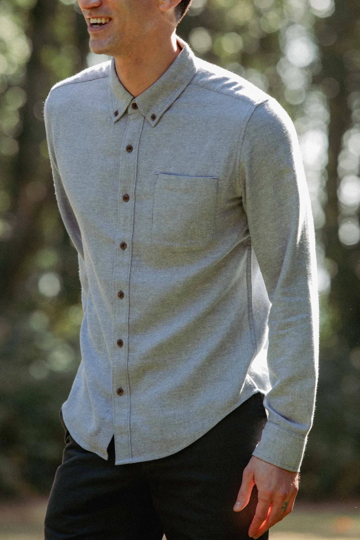 Sutton Slim Shirt - Denim Twill