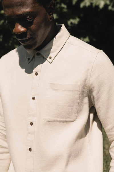Sutton Slim Shirt - Fawn Flannel