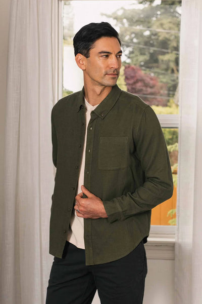 Sutton Slim Shirt - Pine Flannel