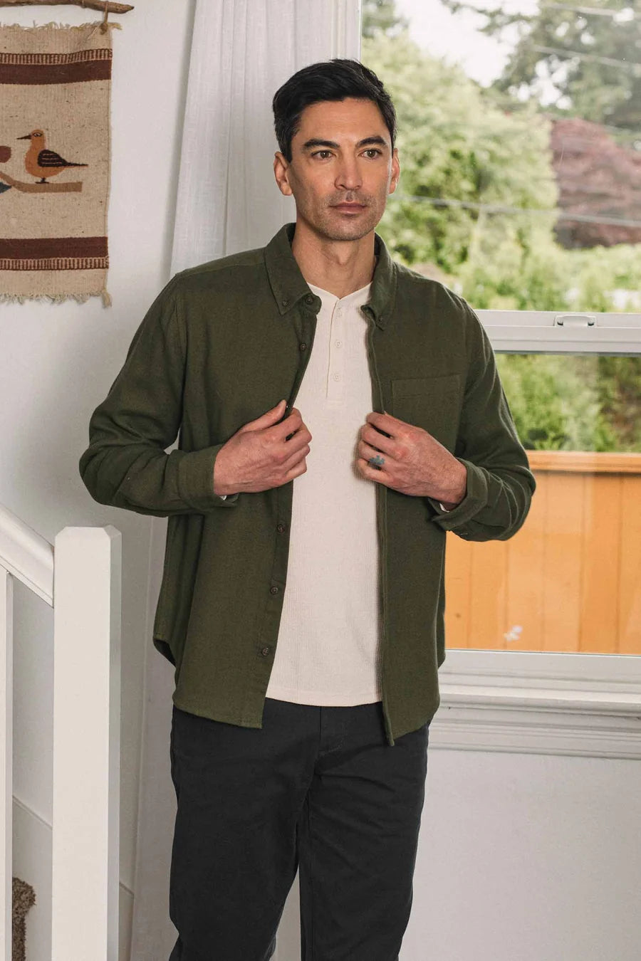 Sutton Slim Shirt - Pine Flannel