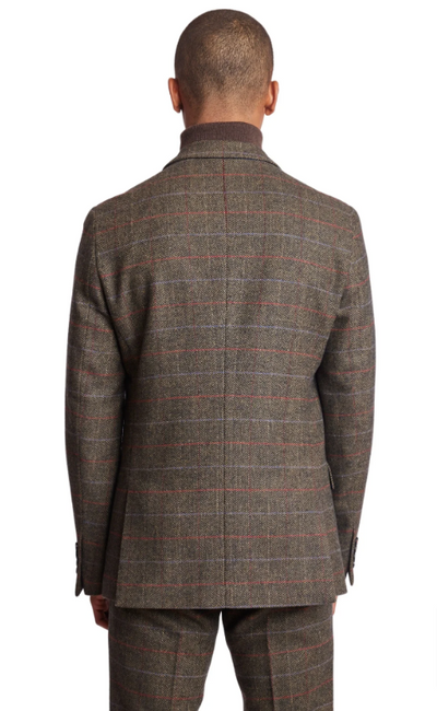 Bromley Notch Jacket - slim - Hunter Orange Herringbone