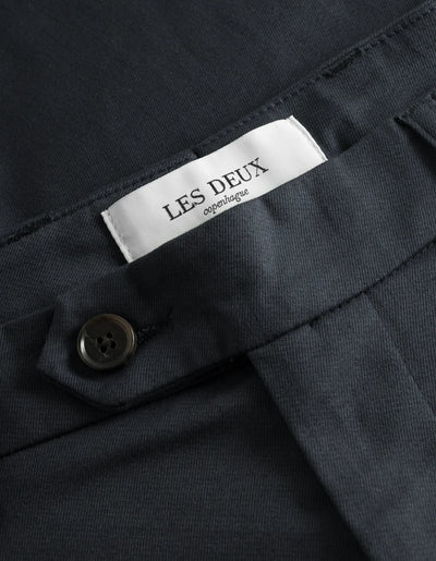 Como Cotton Suit Pants - Dark Navy