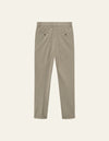 Como Twill Pinstripe Suit Pants - Light Sand Melange & Ivory