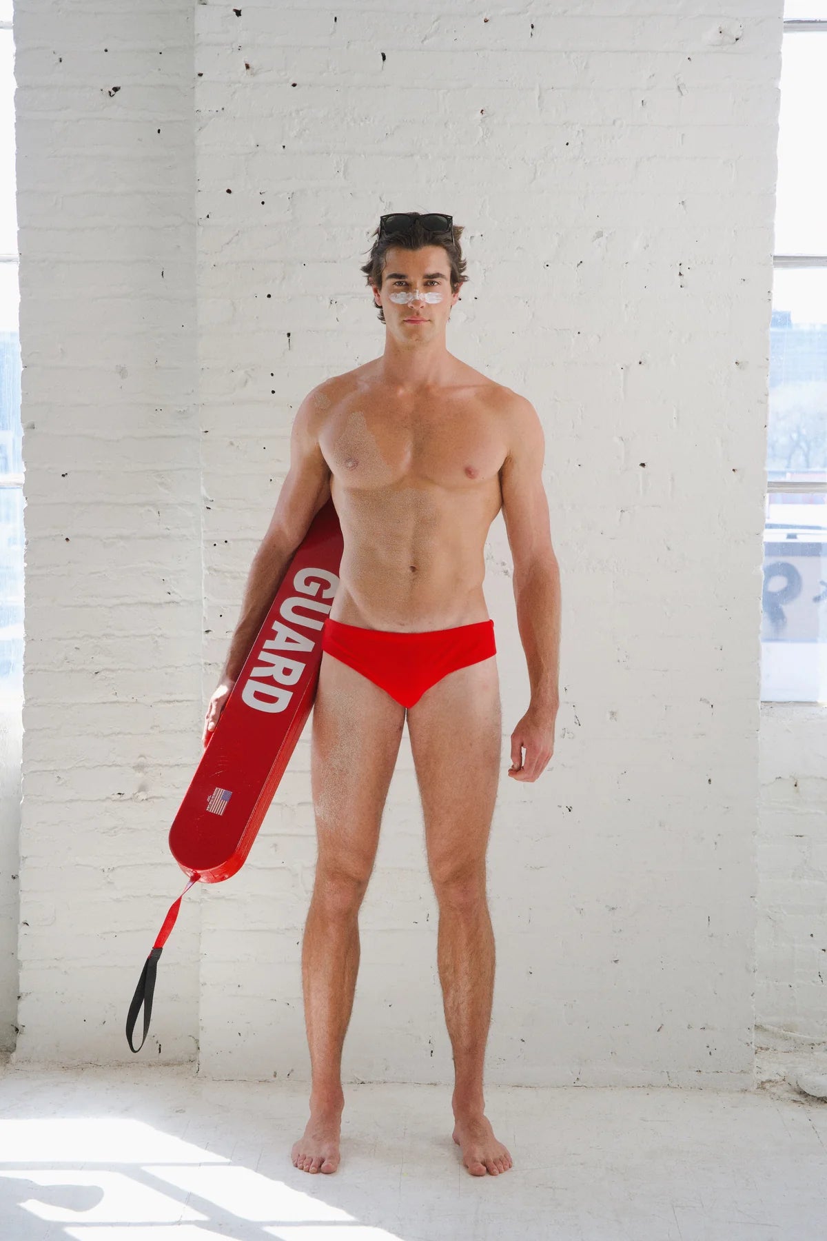 Ribbed Dune Swim Brief - Scarlet