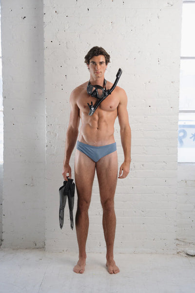 Ribbed Dune Swim Brief - Pewter
