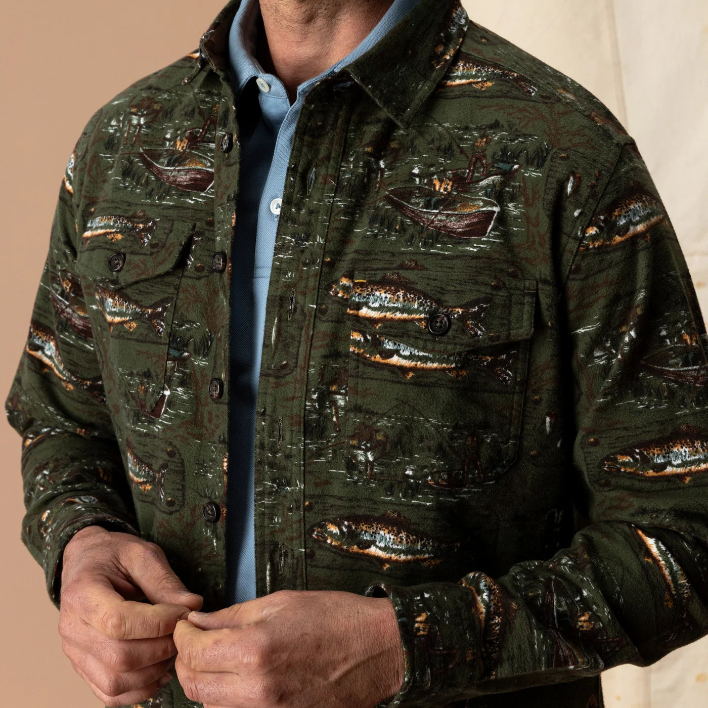 Slater Moleskin Overshirt - Dark Forest