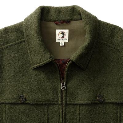 Boiled Wool Jacket - Dark Forest