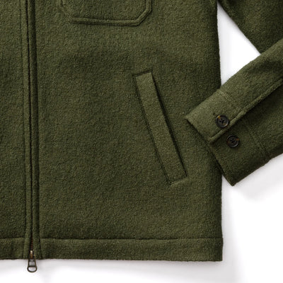 Boiled Wool Jacket - Dark Forest
