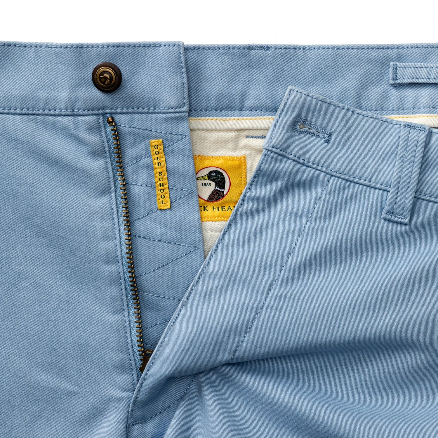 5" Gold School Short - Chambray Blue