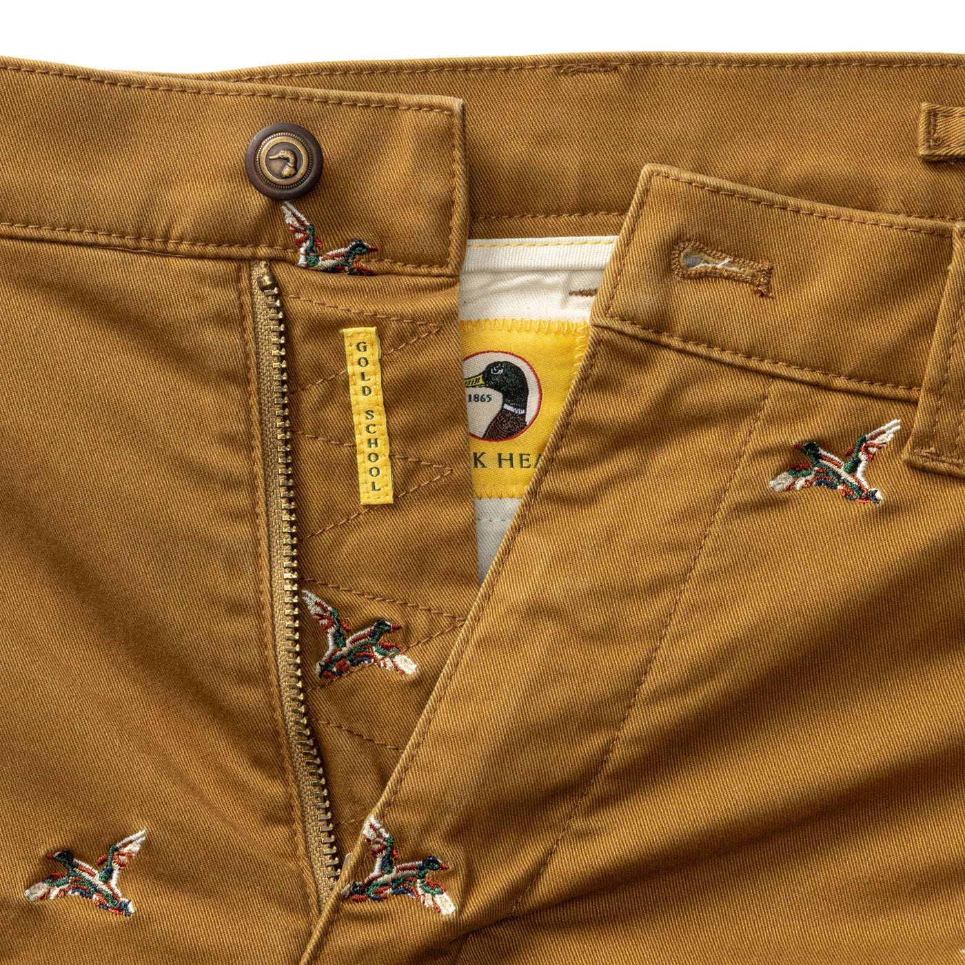 Classic Fit Gold School Critter Chino - Bronze Brown