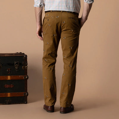 Classic Fit Gold School Critter Chino - Bronze Brown