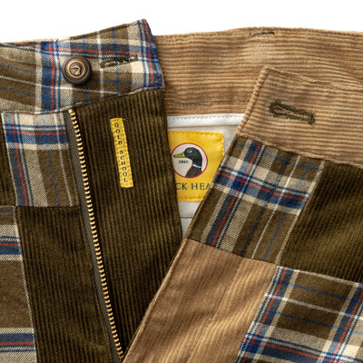 Flannel & Corduroy Patchwork Gold School Chino
