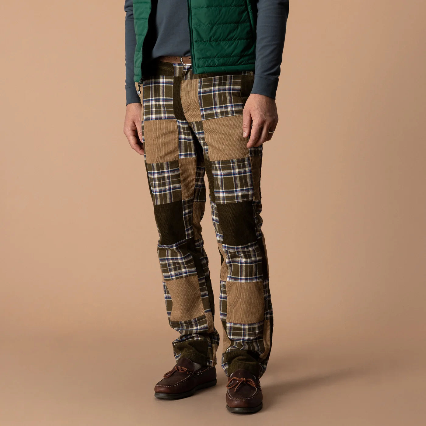 Flannel & Corduroy Patchwork Gold School Chino