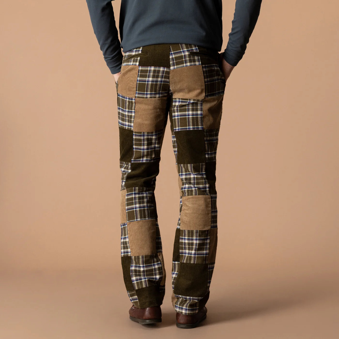 Flannel & Corduroy Patchwork Gold School Chino