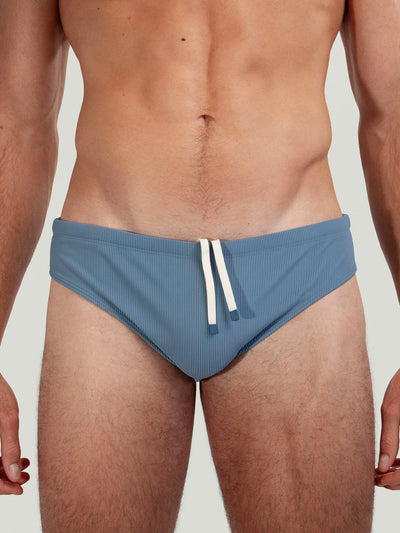 Ribbed Dune Swim Brief - Pewter