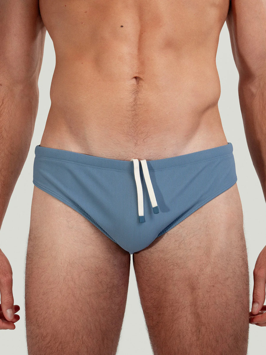 Ribbed Dune Swim Brief - Pewter