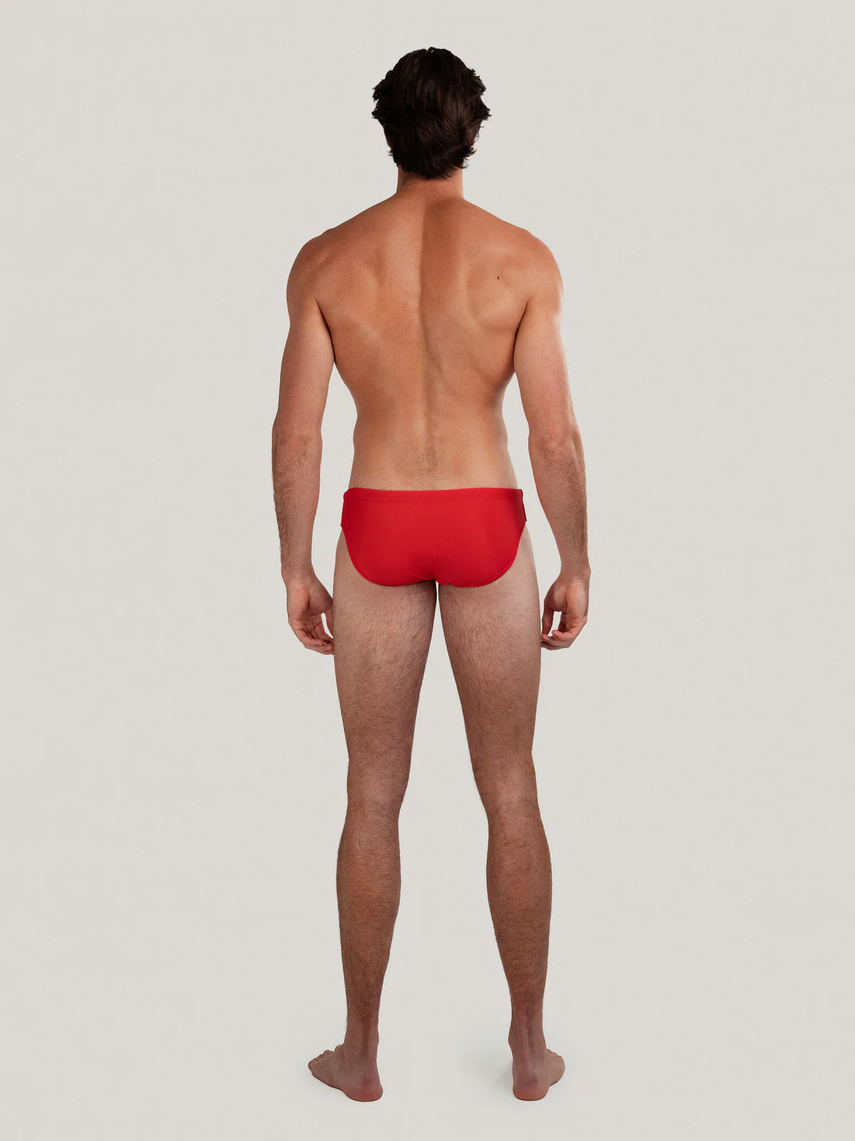 Ribbed Dune Swim Brief - Scarlet